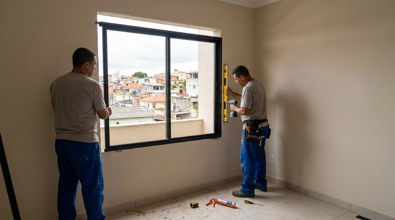 Medição de esquadrias de alumínio em Ananindeua‑PA