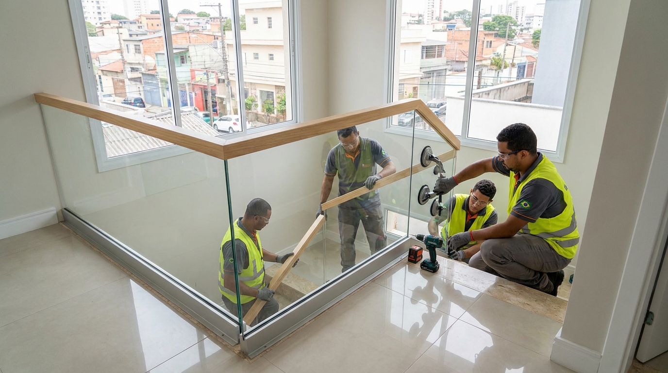 Guarda-corpo com tela em Belém‑PA