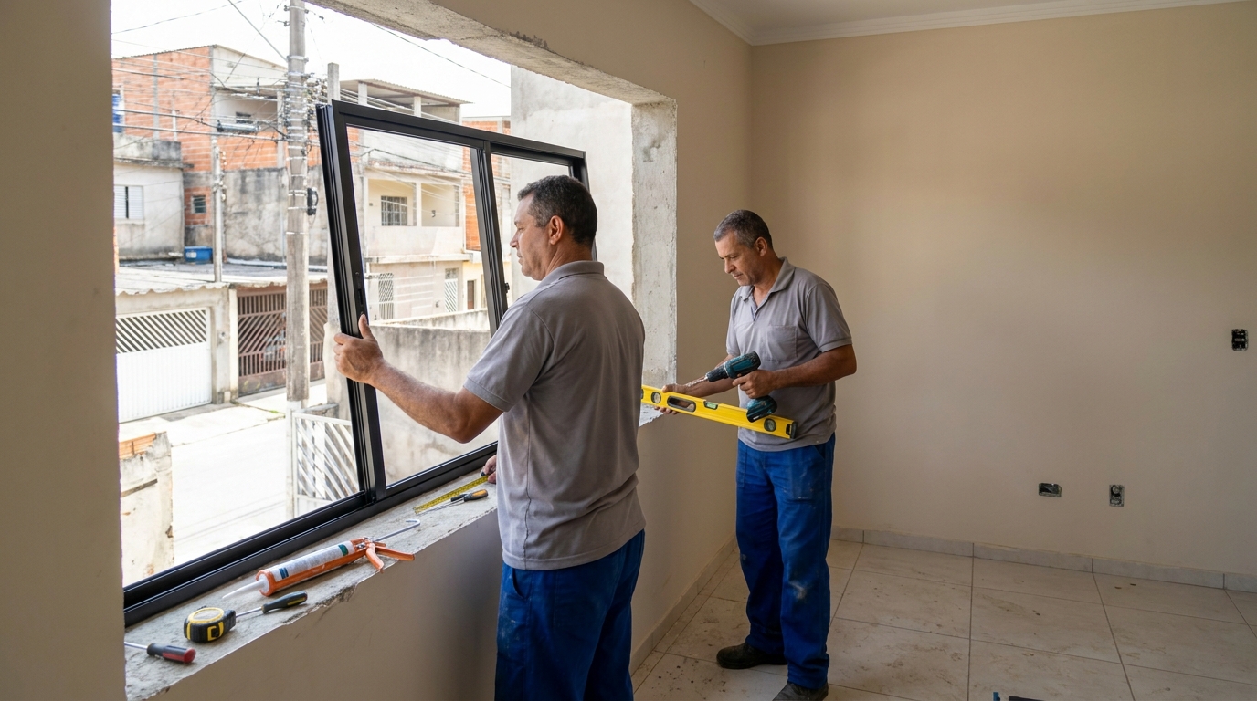 Manutenção de esquadrias de alumínio em Juiz de Fora‑MG