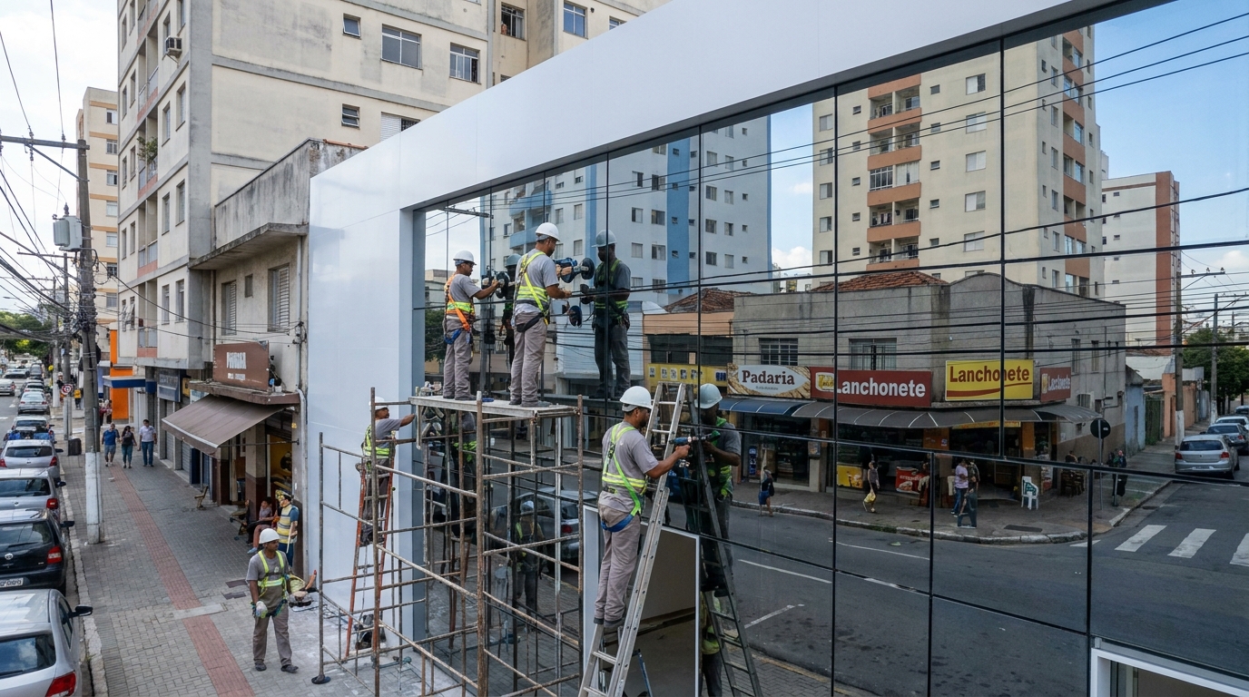 Porta veneziana de alumínio em Botucatu‑SP